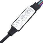 vidaXL-Testiera-a-LED-Nera-80x5x118-128-cm-in-Tessuto