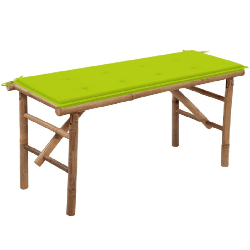 vidaXL-Panca-da-Giardino-Pieghevole-con-Cuscino-118-cm-in-Bambu