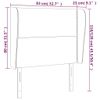 Testiera-ad-Orecchio-Nera-83-x-23-x-78-88-cm-in-Velluto