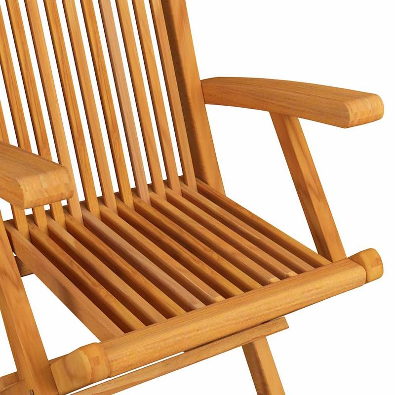 vidaXL-Sedie-da-Giardino-con-Cuscini-Neri-4-pz-Massello-di-Teak