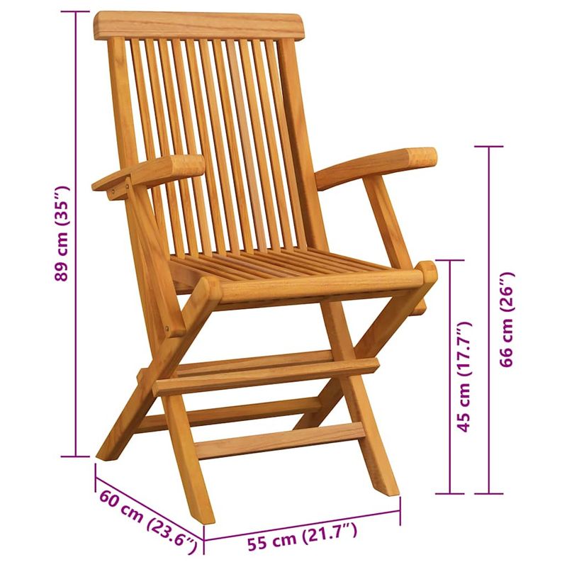 vidaXL-Sedie-da-Giardino-con-Cuscini-Neri-4-pz-Massello-di-Teak