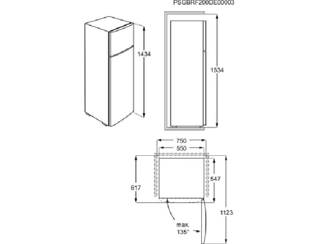 Frigocongelatore-Electrolux-LTB1AE24W0-144-cm-Bianco
