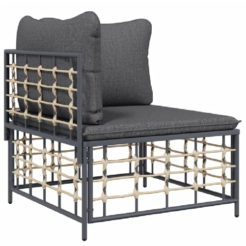 Set-Divani-da-Giardino-8-pz-con-Cuscini-Antracite-in-Polyrattan