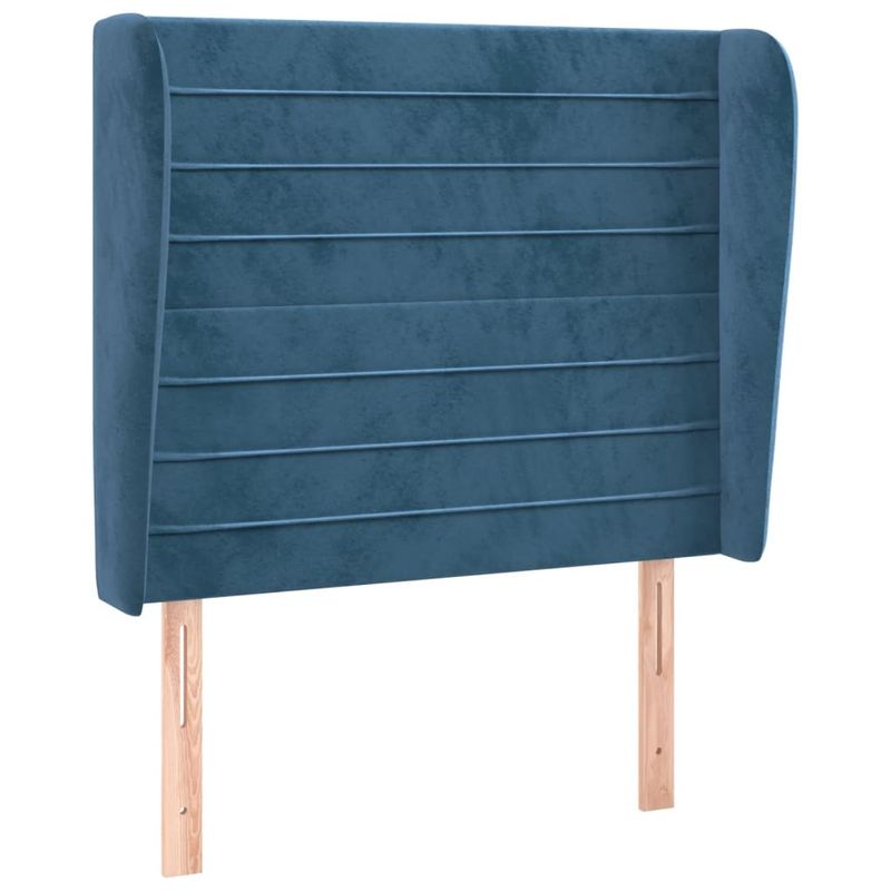 Testiera-ad-Orecchio-Blu-Scuro-83x23x78-88-cm-in-Velluto