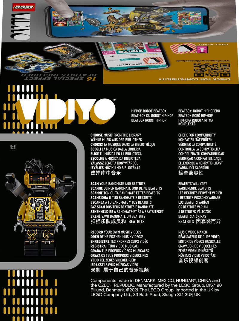 LEGO-VIDIYO-HipHop-Robot-BeatBox-Creatore-Video-Musicali-Giocattoli-per-Bambini-App-Realta--Aumentata-con-Minifigure-43107