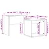 vidaXL-Tavolini-Impilabili-2-pz-Rovere-Fumo-in-Legno-Multistrato