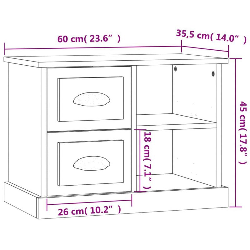 vidaXL-Comodino-Rovere-Sonoma-60x355x45-cm