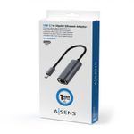 Aisens-Conversor-USB3.1-GEN1-USB-C-a-Ethernet-Gigabit-10-100-1000-Mbps---15cm---Color-Gris