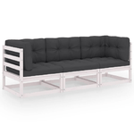 vidaXL-Divano-da-Giardino-a-3-Posti-con-Cuscini-Legno-Massello-di-Pino