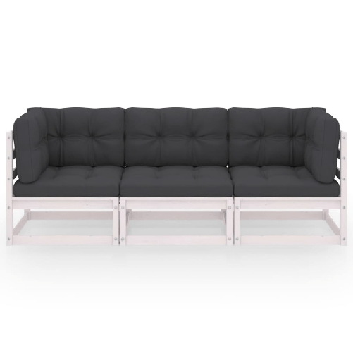 vidaXL-Divano-da-Giardino-a-3-Posti-con-Cuscini-Legno-Massello-di-Pino