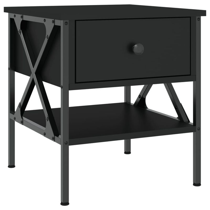 vidaXL-Comodino-Nero-40x42x45-cm-in-Legno-Multistrato
