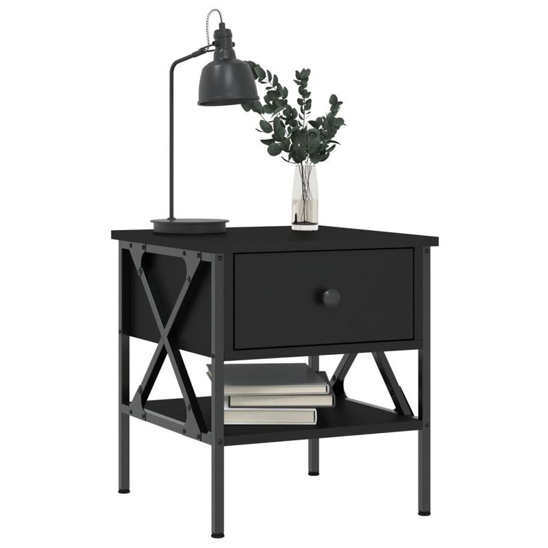 vidaXL-Comodino-Nero-40x42x45-cm-in-Legno-Multistrato