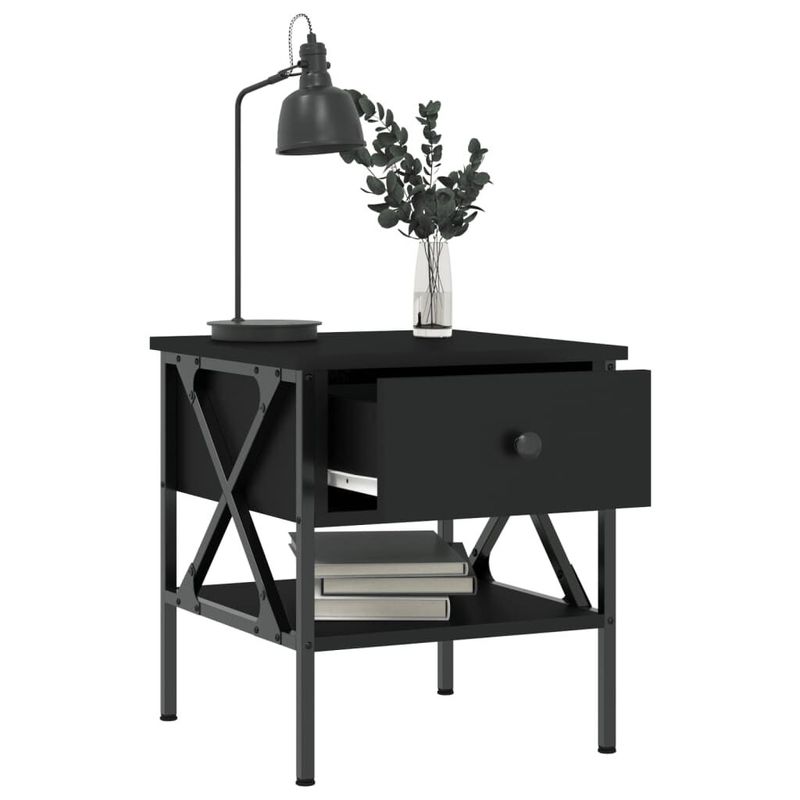 vidaXL-Comodino-Nero-40x42x45-cm-in-Legno-Multistrato