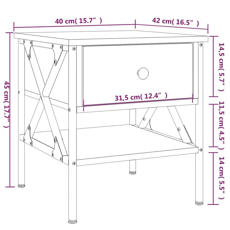 vidaXL-Comodino-Nero-40x42x45-cm-in-Legno-Multistrato