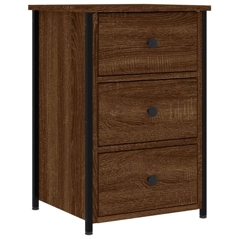 vidaXL-Comodini-2-pz-Rovere-Marrone-40x36x60-cm-in-Legno-Multistrato
