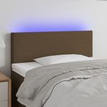 Testiera-a-LED-Marrone-Scuro-90x5x78-88-cm-in-Tessuto