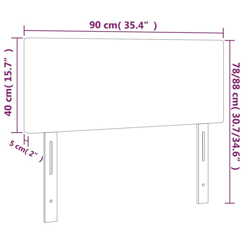 Testiera-a-LED-Marrone-Scuro-90x5x78-88-cm-in-Tessuto