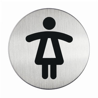 PITTOGRAMMA-Ø-83cm--TOILETTE-DONNA--IN-ACCIAIO