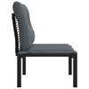 vidaXL-Poltrona-da-Giardino-con-Cuscini-Polyrattan-Nero-e-Grigio