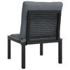 vidaXL-Poltrona-da-Giardino-con-Cuscini-Polyrattan-Nero-e-Grigio