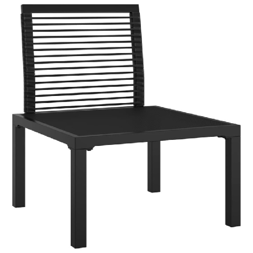 vidaXL-Poltrona-da-Giardino-con-Cuscini-Polyrattan-Nero-e-Grigio