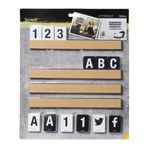 Securit Kit Mensola portamessaggi Teak + 169 tessere Letter Board Securit