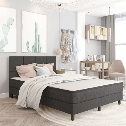 vidaXL-Testiera-Letto-Grigio-Scuro-in-Tessuto-180x200-cm-