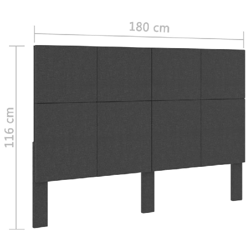 vidaXL-Testiera-Letto-Grigio-Scuro-in-Tessuto-180x200-cm-
