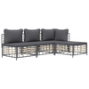 vidaXL-Set-Divani-da-Giardino-4-pz-con-Cuscini-Antracite-in-Polyrattan