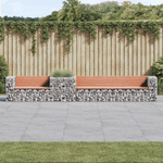 VidaXL Panca da Giardino con Cesto Gabbione Legno Massello di Douglas