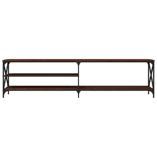 vidaXL-Mobile-TV-Rovere-Marrone-200x40x50cm-Legno-Multistrato-Metallo