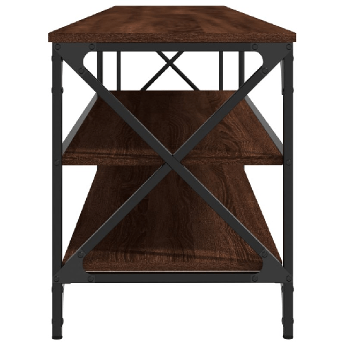 vidaXL-Mobile-TV-Rovere-Marrone-200x40x50cm-Legno-Multistrato-Metallo