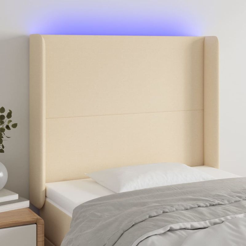 Testiera-a-LED-Crema-163x16x118-128-cm-in-Tessuto