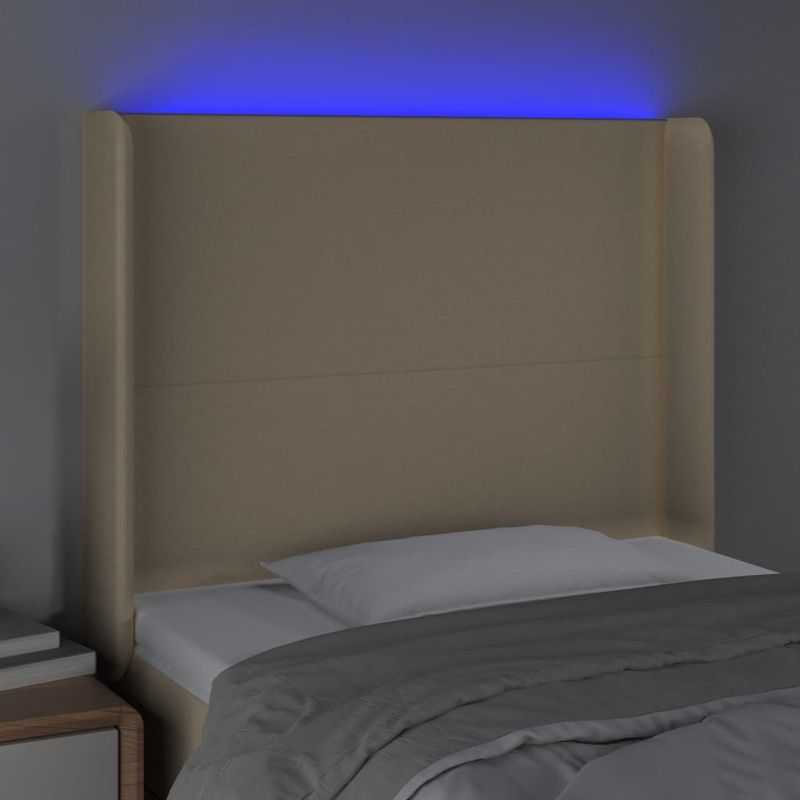 Testiera-a-LED-Crema-163x16x118-128-cm-in-Tessuto