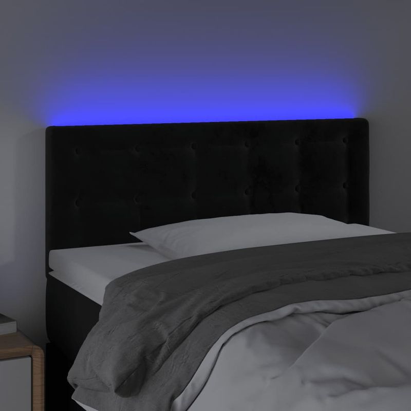 Testiera-a-LED-Nera-200x5x78-88-cm-in-Velluto