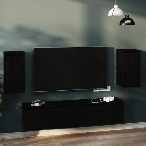 Pensili-2-pz-Neri-30x30x60-cm-in-Legno-Massello-di-Pino