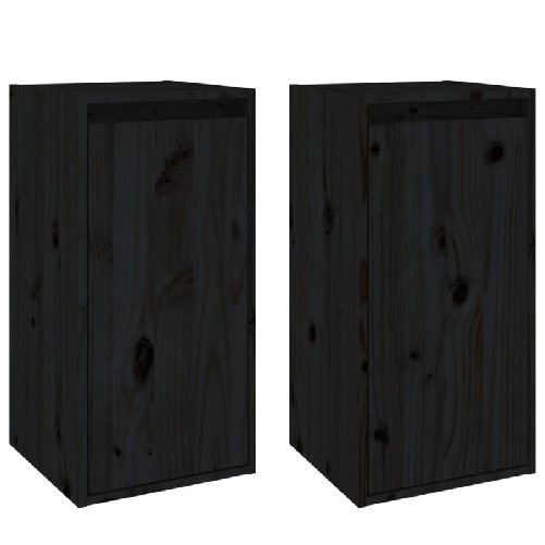 Pensili-2-pz-Neri-30x30x60-cm-in-Legno-Massello-di-Pino