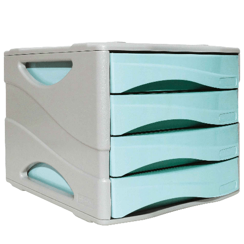 ARDA 15P4PPASBL organizzatore per cassetto di scrivania Plastica Blu, Grigio