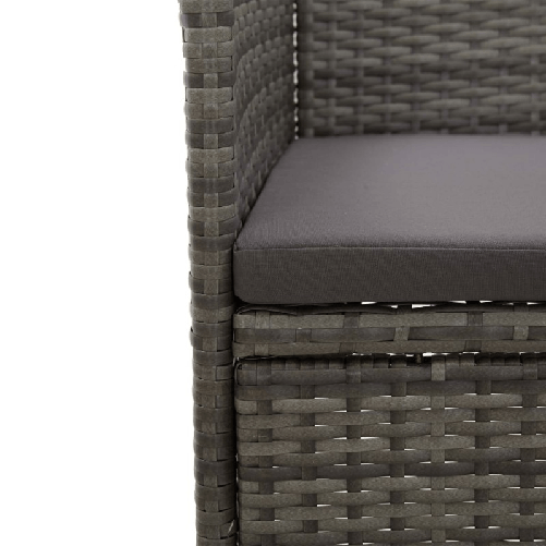 vidaXL-Sedie-da-Pranzo-per-Giardino-2-pz-in-Polyrattan-Grigio
