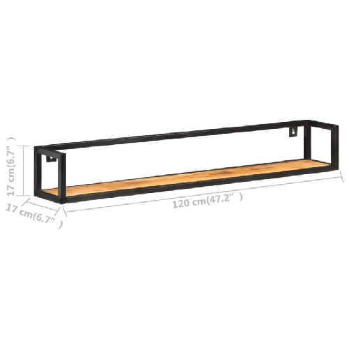 vidaXL-Mensole-a-Muro-2-pz-120-cm-in-Legno-Massello-di-Acacia