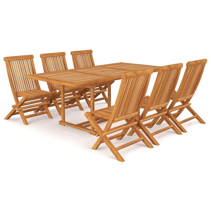 vidaXL-Set-da-Pranzo-da-Giardino-7-pz-in-Legno-Massello-di-Teak