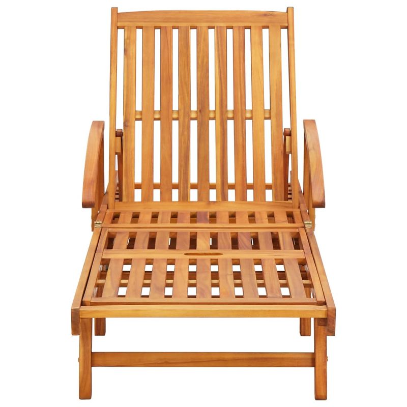 vidaXL-Lettino-Prendisole-2pz-con-Tavolo-e-Cuscini-Massello-d-Acacia