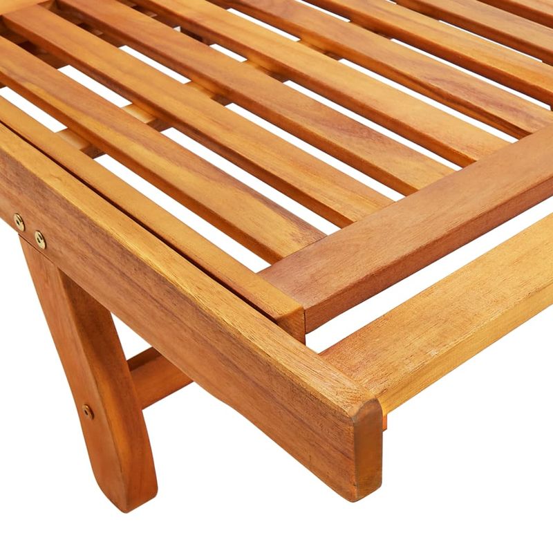 vidaXL-Lettino-Prendisole-2pz-con-Tavolo-e-Cuscini-Massello-d-Acacia