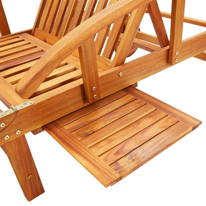 vidaXL-Lettino-Prendisole-2pz-con-Tavolo-e-Cuscini-Massello-d-Acacia
