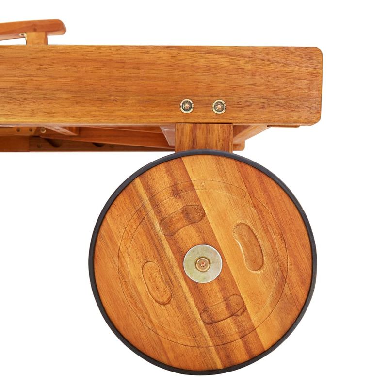 vidaXL-Lettino-Prendisole-2pz-con-Tavolo-e-Cuscini-Massello-d-Acacia