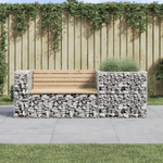 VidaXL Panca da Giardino con Cesto Gabbione in Legno Massello di Pino