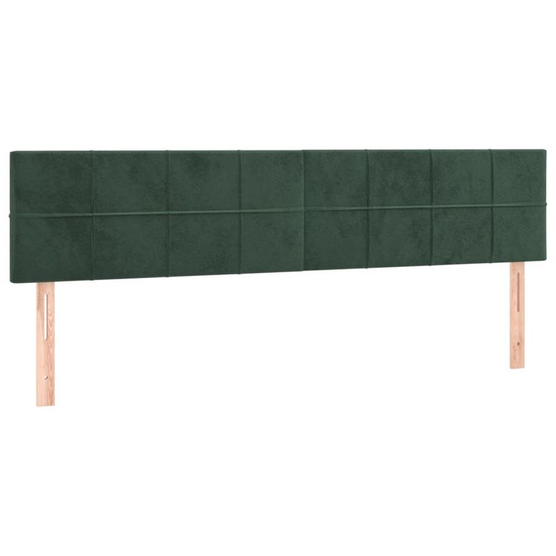 Testiera-2-pz-Verde-Scuro-80x5x78-88-cm-in-Velluto