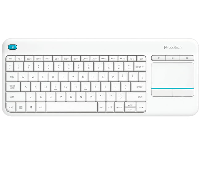 Logitech-K400-Plus-Tv-tastiera-RF-Wireless-QWERTZ-Tedesco-Bianco