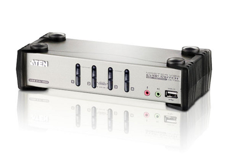 ATEN-Switch-KVMP™-VGA-audio-PS-2-USB-a-4-porte-con-OSD