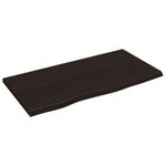vidaXL-Piano-Tavolo-Grigio-Scuro-80x40x4cm-Rovere-Massello-Trattato